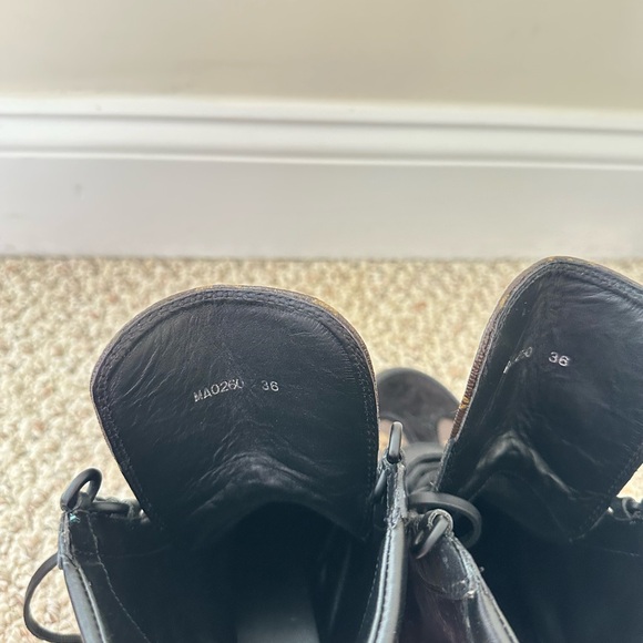 Louis Vuitton Black and Brown Lace Up Boots - Picture 6 of 8